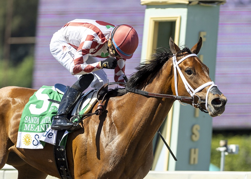 Meaning, Brooklyn Blonde complete Gun Runner exacta in Santa Anita Oaks (G2)