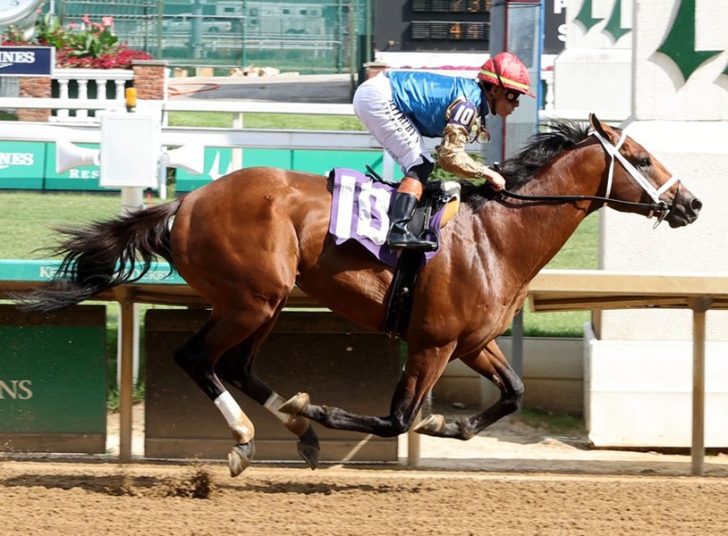 Gun Runner colt brilliant in debut, named a TDN ‘Rising Star’